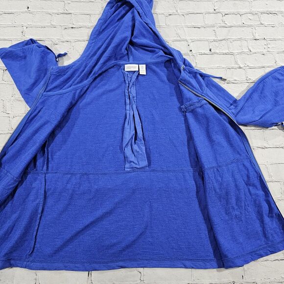 Zenergy By Chico’s Jacket Full Zip Hoodie Lightweight Blue WOMENS SIZE 0 (XS) - Picture 6 of 10